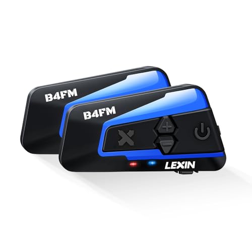 lexin b4fm bluetooth headset motorrad, helm intercom, 2000m reichweite, doppelpack