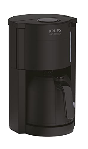 krups pro aroma filterkaffeemaschine 1 liter thermokanne 800 watt 10-15 tassen schwarz