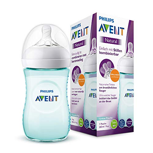 babyflasche philips avent natural mit sauger langsam, grün, modell SCF033/15