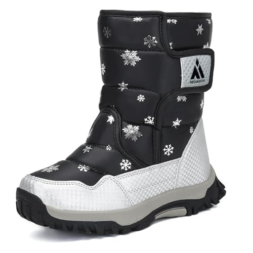 Produktbild: Mishansha Winterstiefel Mädchen, gefüttert, rutschfest, Outdoor, Schwarz, 33 EU