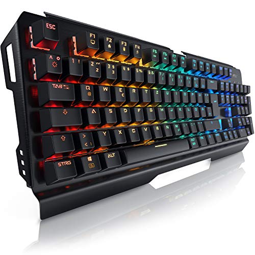 Titanwolf mechanische Gaming-Tastatur Alumar QWERTZ DE RGB LED Anti-Ghosting