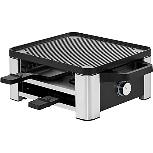 wmf lono raclette grill für 4 personen, tischgrill aus edelstahl, 870 w, antihaftbeschichtet