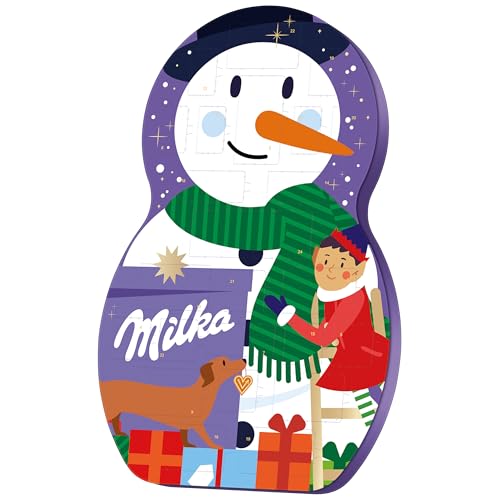milka adventskalender snow mix 236 g mit schokolade und pralinen zur weihnacht