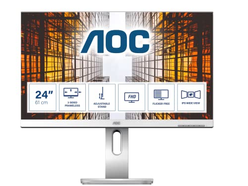 AOC X24P1/GR 24 Zoll WUXGA Monitor höhenverstellbar 1920x1200 60 Hz grau