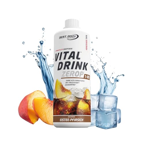 vital drink zerop eistee pfirsich sirup zuckerfrei 1000 ml ergibt 80 liter