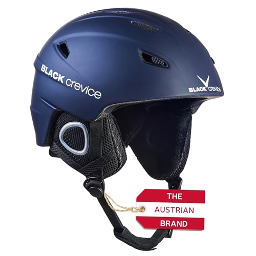 black crevice skihelm kitzbühel, atmungsaktiver polycarbonat helm, unisex, größenverstellbar