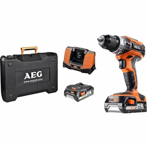aeg pro 18v akku-schlagbohrschrauber bsb 18c2li-202c, 2 x 2.0ah akku, ladegerät