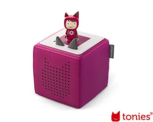 tonies toniebox starter set inkl. 1 kreativfigur, audioplayer für kinder, rot