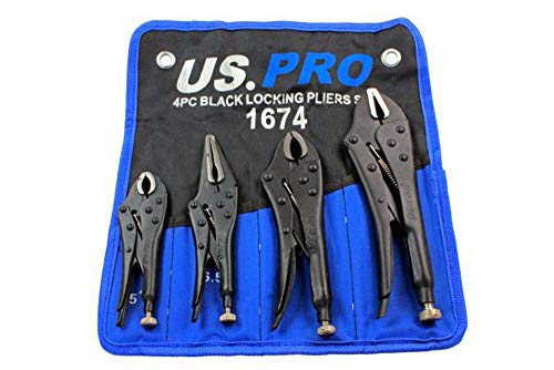 Produktbild: gripzangen us pro b1674 zangen-set schwarz 12,7 cm bis 25,4 cm