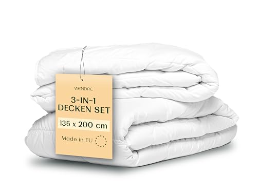 Produktbild: wendre 4 jahreszeiten bettdecke 135x200 mikrofaser steppdecke waschbar oeko-tex zertifiziert