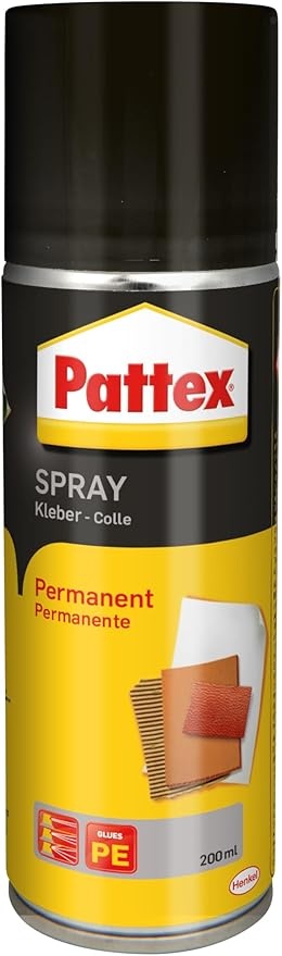 Pattex Sprühkleber Power Spray 400ml, permanenter Kontaktkleber auf Lösemittelbasis