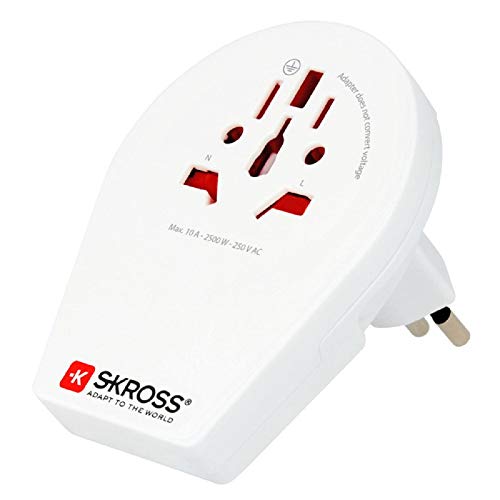 skross reisestecker 1.500270 für schweiz, italien, brasilien - reiseadapter international