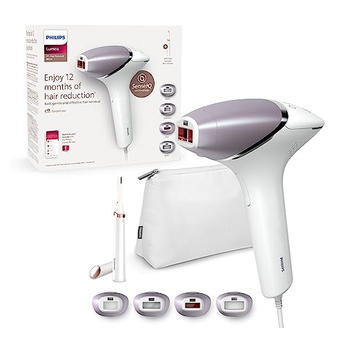 philips lumea ipl haarentfernungsgerät 8000 series, 4 aufsätze, senseiq technologie