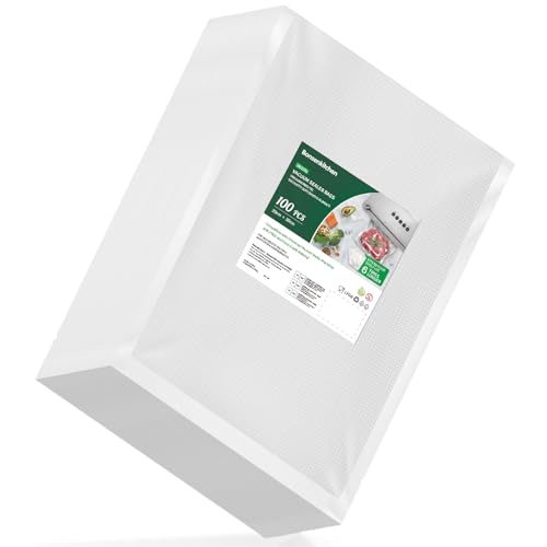 Bonsenkitchen vakuumbeutel 100 stk 20x30cm für vakuumierer und sous vide BPA-frei