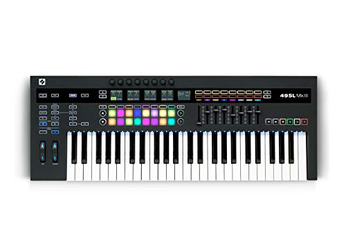 novation 49sl mk3 midi-controller mit sequencer und daw-integration