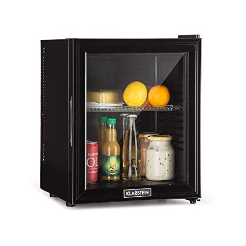 klarstein mini kühlschrank 24 liter für getränke, snacks, kosmetik, leise minibar