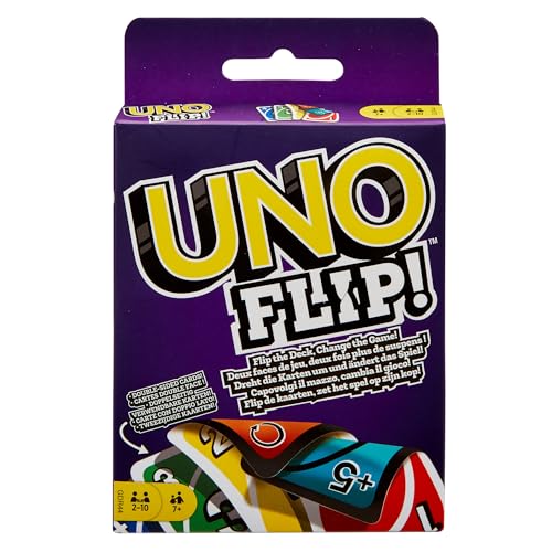 uno flip! kartenspiel mit beidseitig bedruckten karten, 2-10 spieler ab 7 jahren