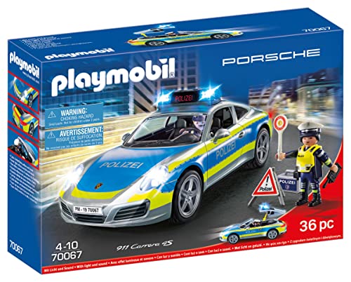playmobil polizei porsche carrera 4s mit licht und sound 70067