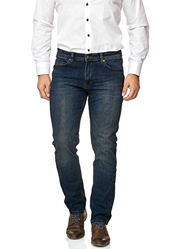 barbons heren jeans - stretch regular-fit straight hose für business und freizeit