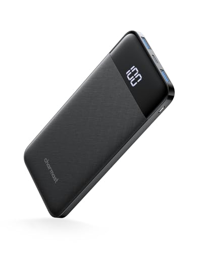 Charmast powerbank 10400mAh extern USB C akku 5V 3A ultra dünn für iPhone, iPad, Samsung