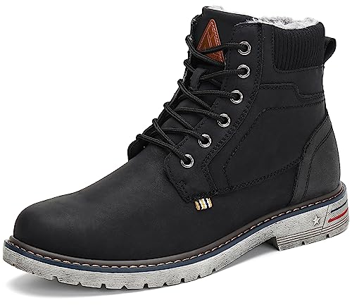 mishansha herren winterstiefel gefüttert, rutschfest, klassische winterschuhe