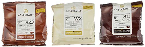 Entdecken Sie Callebaut Kuvertüre Callets in Zartbitter, Milch und Weiß  ideal für Desserts und Pralinen. Perfekte Qualität, 1200 g Genussvielfalt!