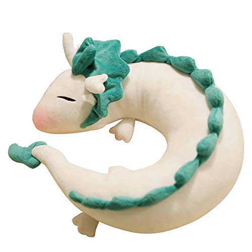 gxflo anime cute drache plüschtier, kinder u-förmiges nackenkissen, kawaii stofftier
