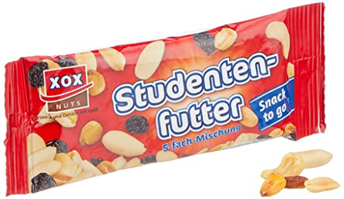 studentenfutter 50 g von xox, nüsse und getrocknete früchte mix