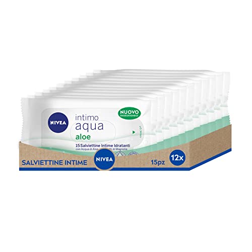 nivea intime tücher aloe wasser 15 Stück, 12er packung für empfindliche haut