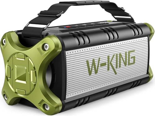 Produktbild: w-king bluetooth lautsprecher 90w, portable party box, ipx6 wasserdicht, 40h akku, deep bass, aux, nfc