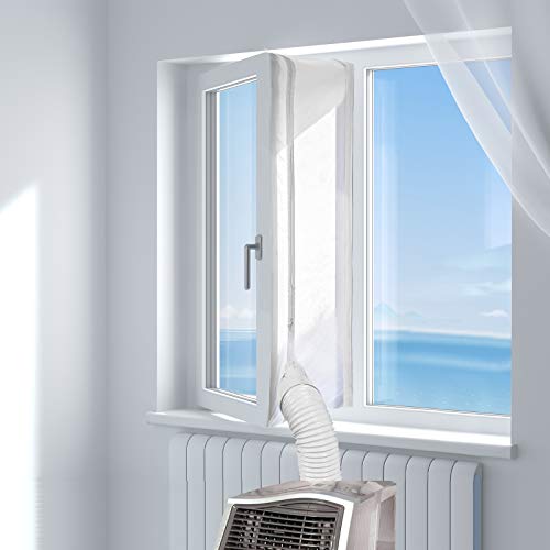 HOOMEE Fensterabdichtung für mobile Klimageräte, 500cm, Flügelfenster, Dachfenster