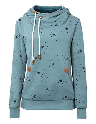 Cassiecy damen hoodie sweatshirt langarm kapuzenpullover winterjacke hellgrün, XL