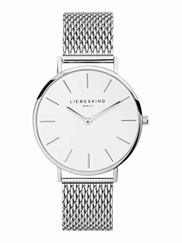 liebeskind armbanduhr analog quartz edelstahlarmband silber