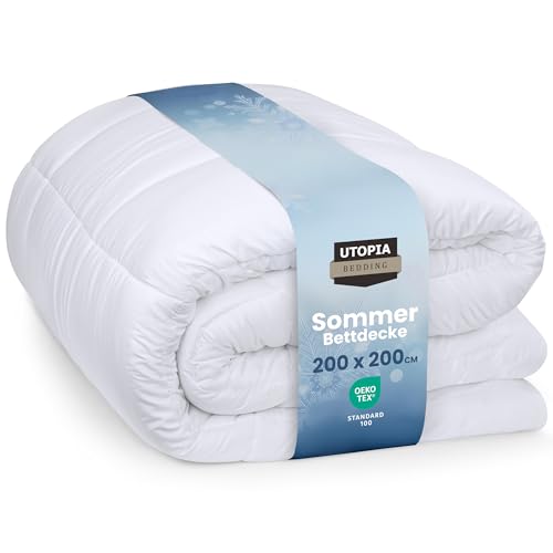 Utopia Bedding bettdecke 200 x 200 cm leicht 4 jahreszeiten mikrofaser weiß