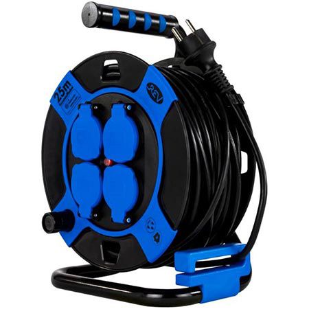 rev outdoor kabeltrommel 25m mit 4 dosen ip44 für 40,69 euro