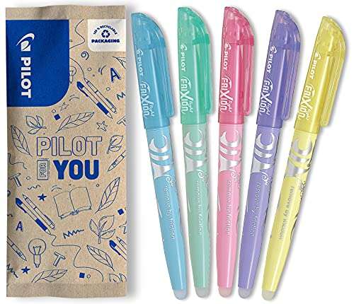 Produktbild: Frixion Light Soft Textmarker 5er-Set pastellfarben, radierbar, keilspitze, PILOT