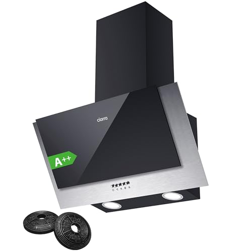 ciarra cooker hood 60 cm 380 m/h abzugshaube mit led beleuchtung und filter