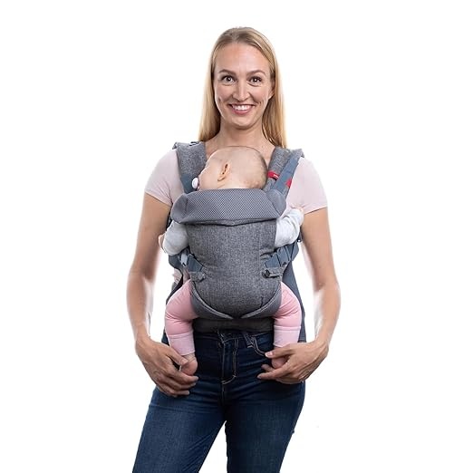 Produktbild: YOU+ME 4-in-1 Babytrage Neugeborene bis Kleinkind (3,614,5 kg) Ergonomisch Grau