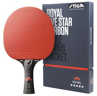 stiga royal carbon tischtennisschläger für offensive spieler, ittf 5-star belag