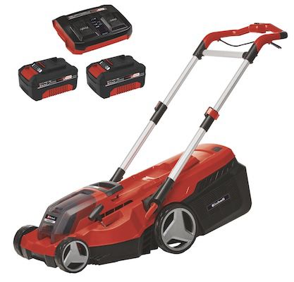 einhell akku-rasenmäher rasarro 36/38 mit 2x 4 ah akkus für 267,99 