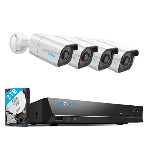 reolink 4k überwachungskamera aussen set 8ch mit 4x 8mp poe ip kamera 2tb hdd