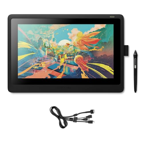 wacom cintiq 16 kreativ-stift tablet für windows und mac, schwarz