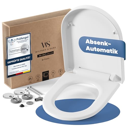 toilet seat duroplast weiß d/o shape mit soft-close mechanismus und abnehmbarem deckel