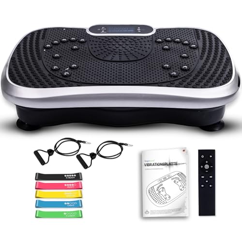 vibrationsplatte mit 99 intensitätsstufen, 5 trainingsprogrammen, bluetooth - weightworld