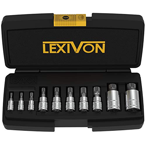 lexivon xzn spline bit set 10 teilig s2 legierter stahl m4 bis m18 mit aufbewahrung