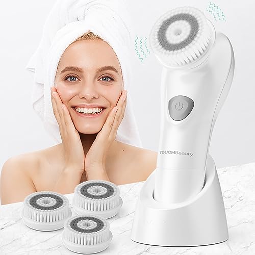 touchbeauty gesichtsbürste männer skin scrubber 6 grad oszillierende vibration tb-1487 weiß