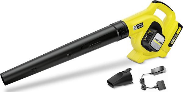 kärcher akku laubbläser lbl 2 set 18 v 2,5 ah 210 km/h inkl. blasrohr und flachdüse