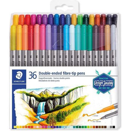 36er pack staedtler doppelfasermaler zwei spitzen für 11,19 euro statt 15 euro