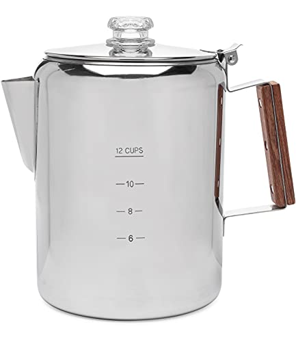 Coletti Bozeman Perkolator Kaffeekanne für Camping und Outdoor, 12 Tassen