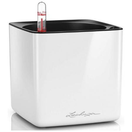 Lechuza CUBE Glossy 14 Blumentopf mit Bewässerungssystem, 12,99
